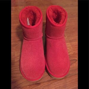Red "Sparkle" UGG Boots